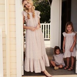 Doen Sonnet Maxi Dress in Peach Martha's Garden